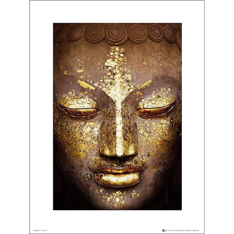 Foto van Gbeye buddha gold kunstdruk 40x50cm