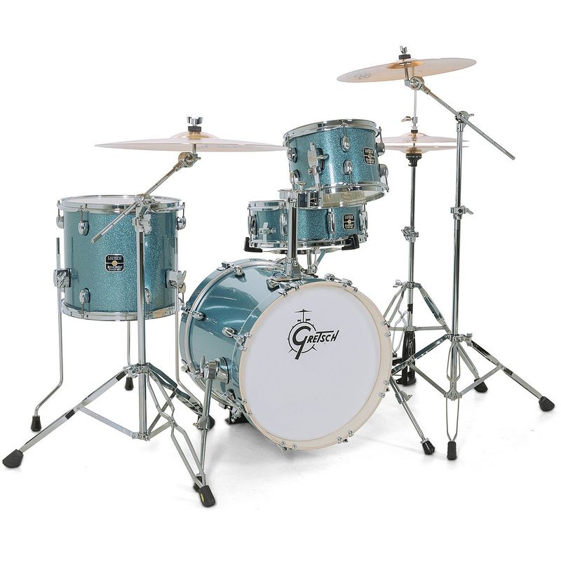 Foto van Gretsch drums ge4s464bs energy street kit blue sparkle 4d. bebop shellset (incl. snaredrum)