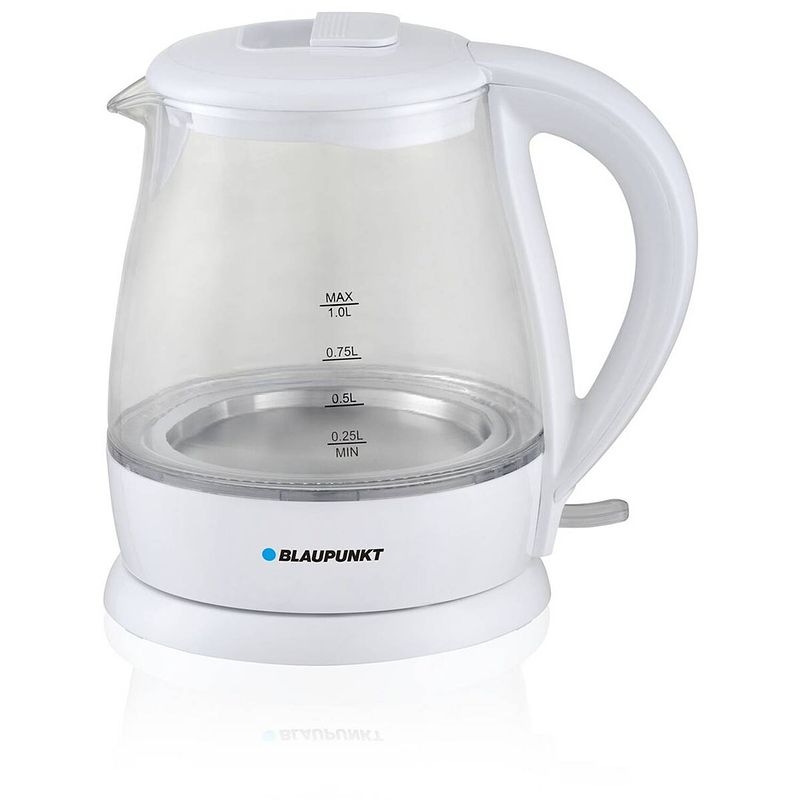 Foto van Waterkoker blaupunkt ekg301 wit glas aluminium 1630 w 1 l