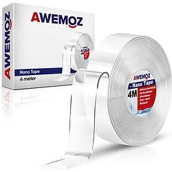 Foto van Awemoz nano tape - klussen - 4 meter - dubbelzijdig plakband extra sterk - transparante dubbelzijdige tape - waterdicht