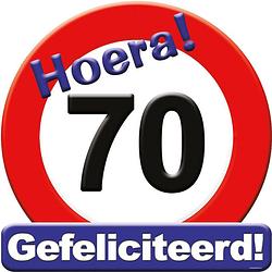 Foto van Hulde stopbord 70 jaar feestartikelen / versiering - feestdecoratieborden