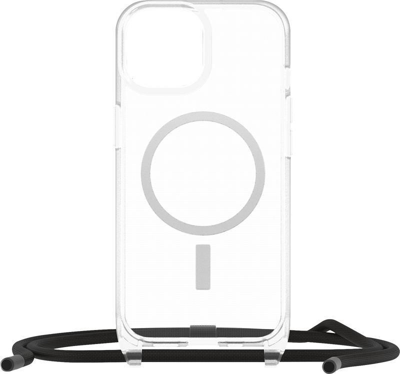 Foto van Otterbox react apple iphone 15 back cover transparant met koord