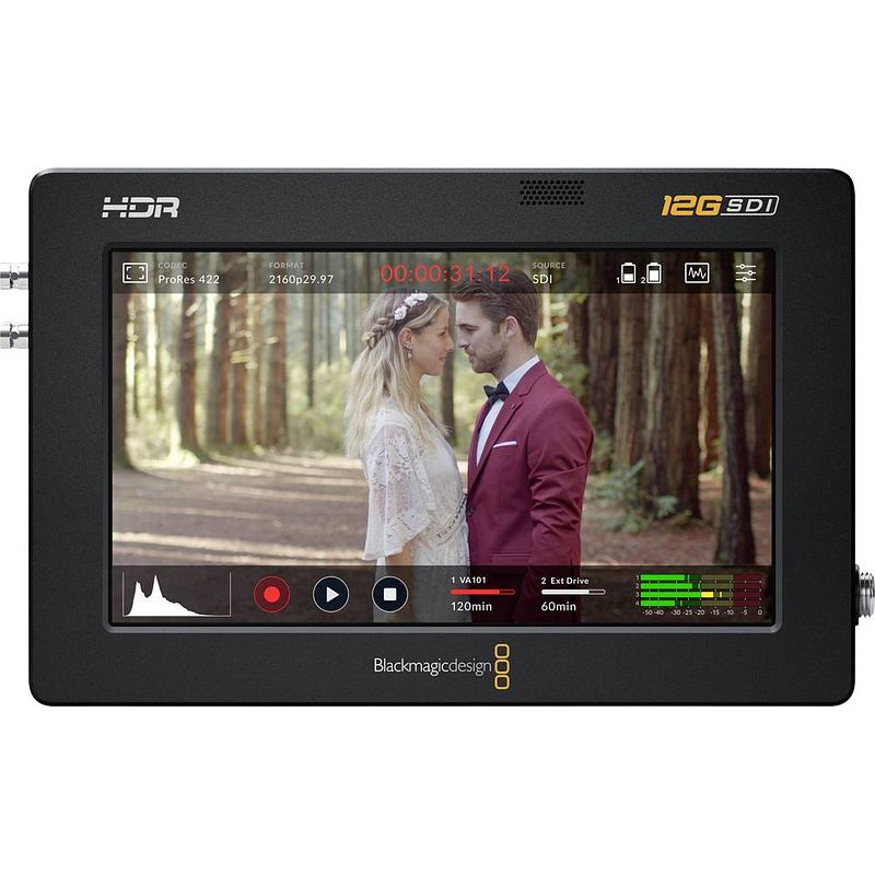 Foto van Blackmagic design blackmagic videomonitor 12.7 cm 5 inch audio-line-in, audio-line-out, hdmi, sdi