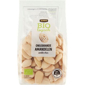 Foto van Jumbo biologisch ongebrande amandelen 175g