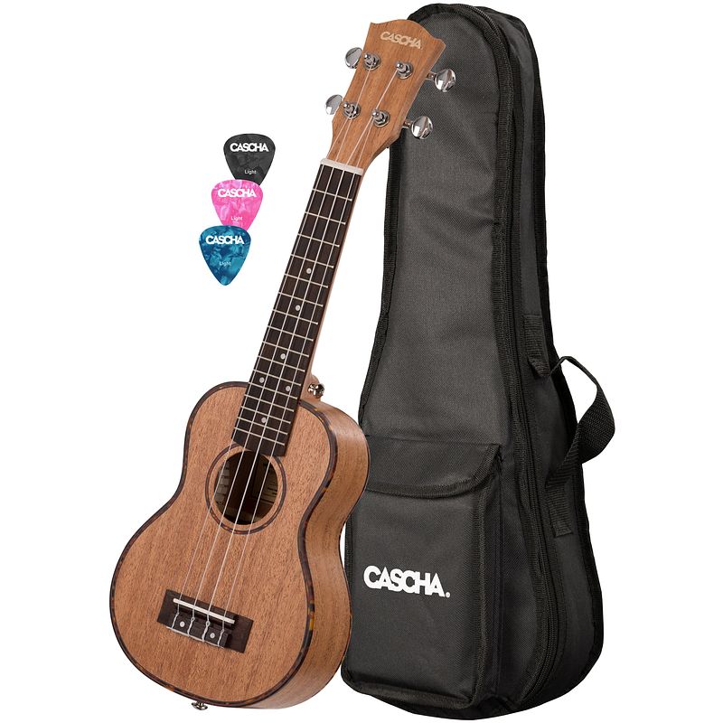 Foto van Cascha hh 2026l linkshandige premium sopraan ukelele met tas en plectra