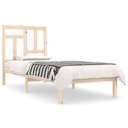 Foto van The living store houten bedframe - praktisch en decoratief - massief grenenhout - stevig en stabiel - comfortabel