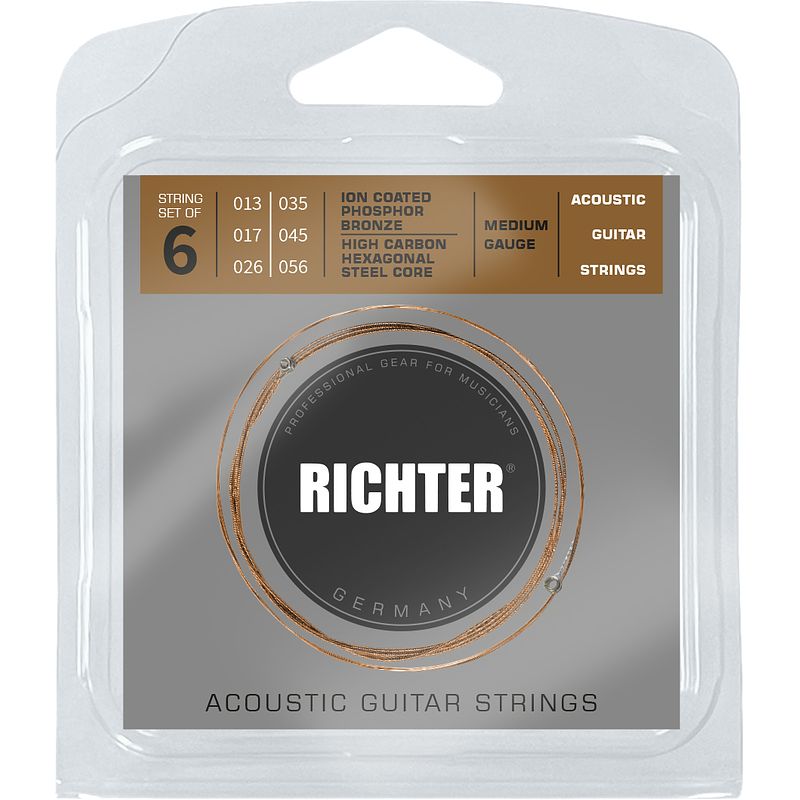 Foto van Richter 1842 acoustic guitar strings 13-56 snarenset voor westerngitaar