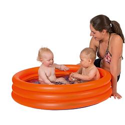 Foto van Oranje opblaasbaar zwembad 122 x 23 cm speelgoed - opblaaszwembaden