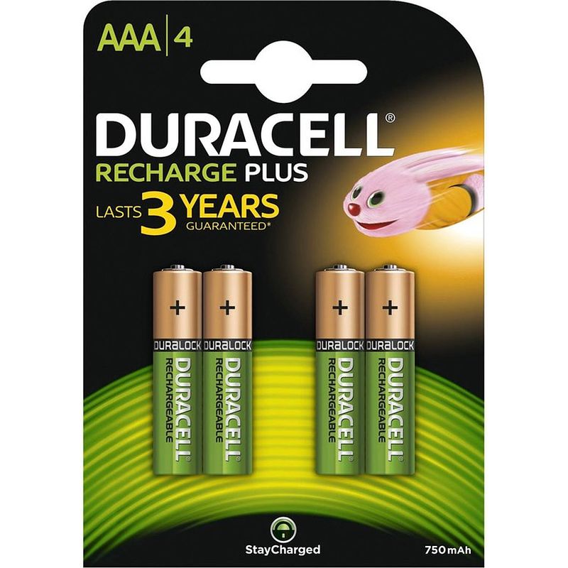 Foto van Duracell aaa oplaadbare batterijen - 750mah - 40 stuks