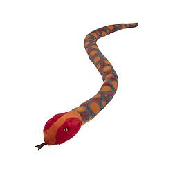Foto van Pluche dieren knuffels regenboog boa slang van 150 cm - knuffeldier