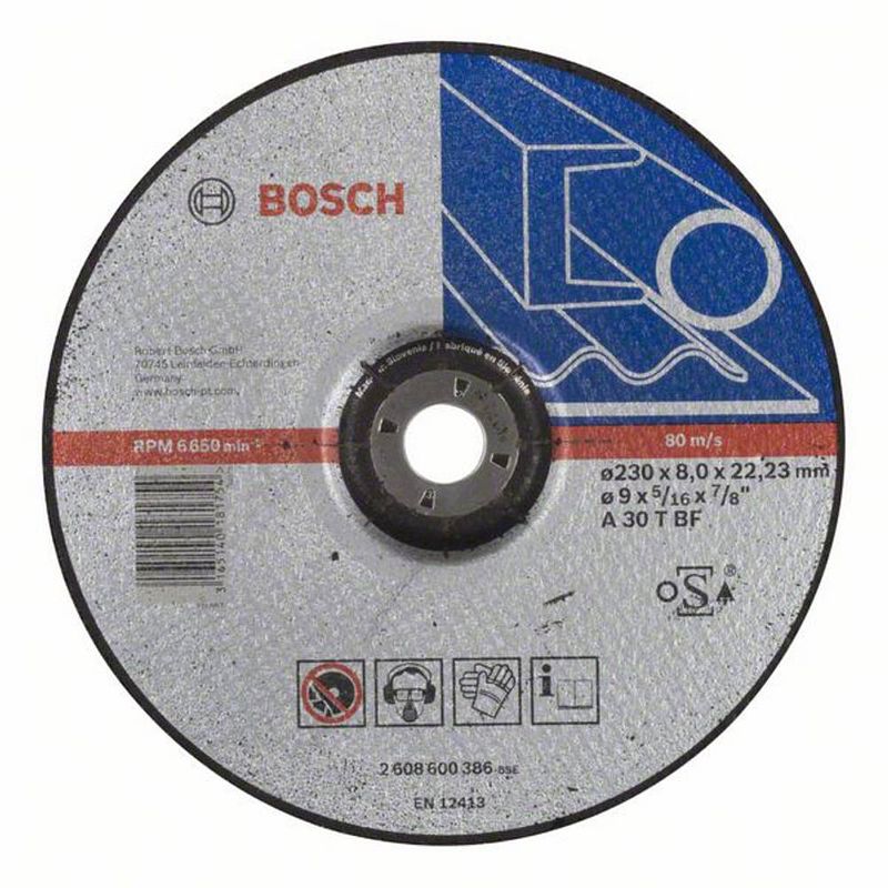Foto van Bosch accessories bosch 2608600386 afbraamschijf gebogen 230 mm 22.23 mm 1 stuk(s)