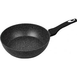 Foto van Top choice - wokpan - 28 cm - marmer/keramische coating - alle warmtebronnen - zwart