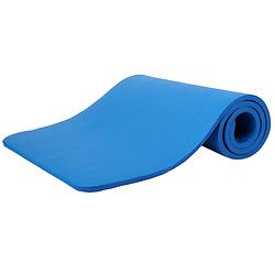 Foto van Yoga mat blauw 1 cm dik, fitnessmat, pilates, aerobics