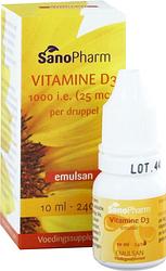 Foto van Sanopharm emulsan vitamine d3 1000 ie druppels