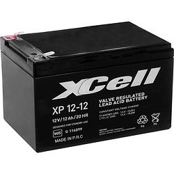 Foto van Xcell xp1212 loodaccu 12 v 12 ah loodvlies (agm) (b x h x d) 151 x 101 x 98 mm kabelschoen 6.35 mm onderhoudsvrij, vds-certificering