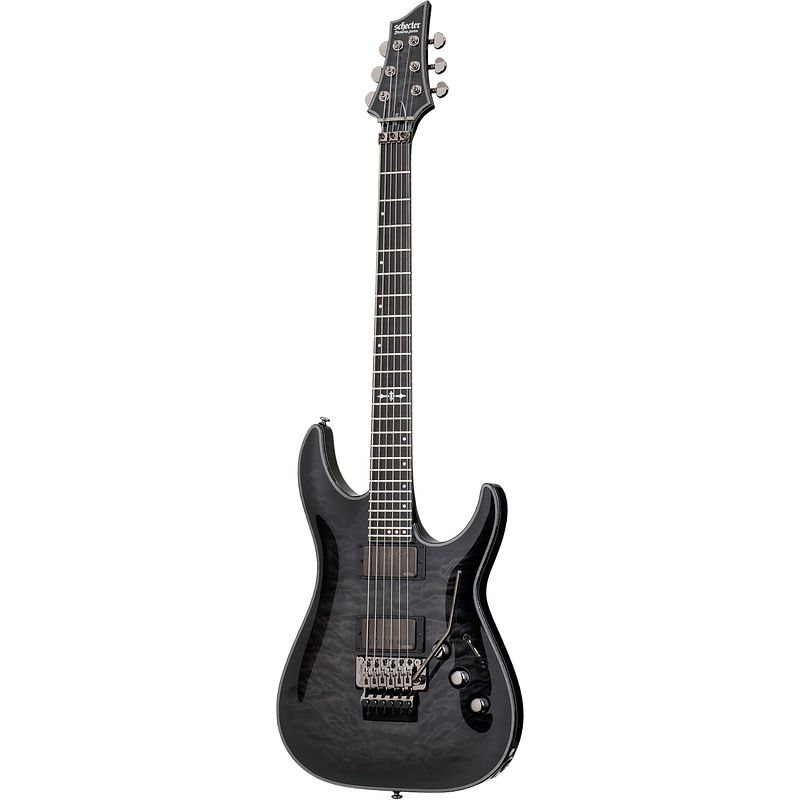 Foto van Schecter hellraiser hybrid c-1 fr trans black burst elektrische gitaar