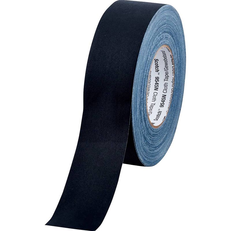 Foto van 3m 9545nb50 textieltape scotch zwart (l x b) 50 m x 50 mm 1 stuk(s)