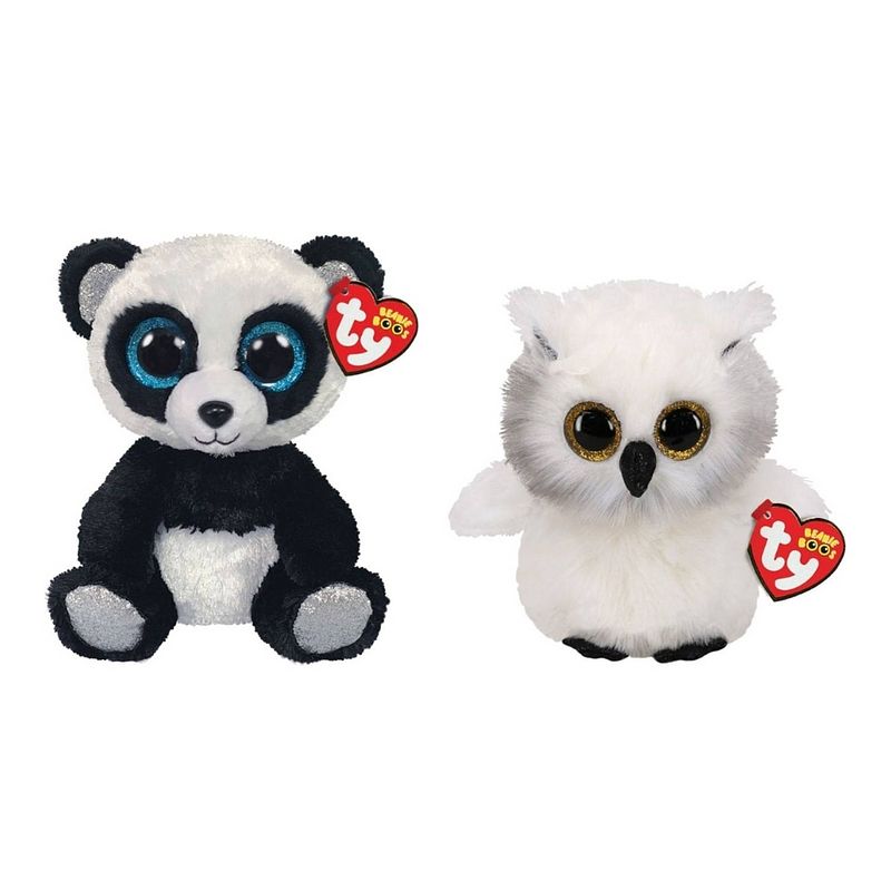 Foto van Ty - knuffel - beanie boo's - bamboo panda & austin owl