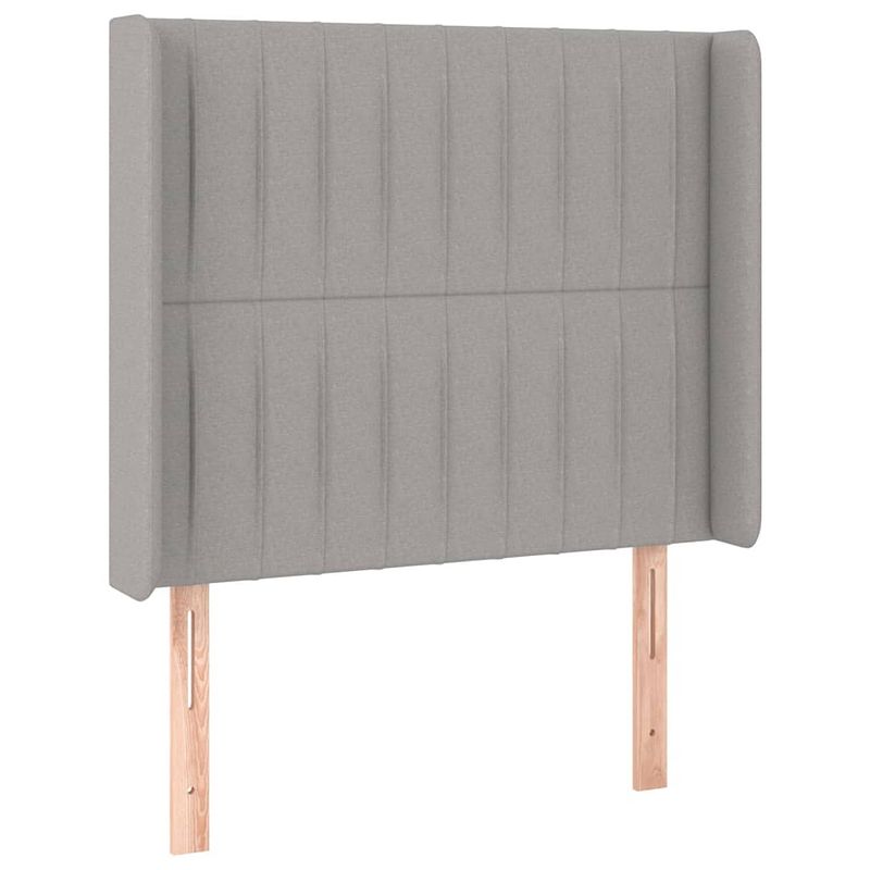 Foto van The living store hoofdbord classic - bedbouw - 93x16x118/128 cm - lichtgrijs