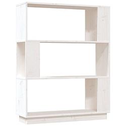 Foto van The living store boekenkast - hout - 80 x 25 x 101 cm - wit