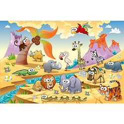 Foto van Dimex savanna animals vlies fotobehang 375x250cm 5-banen