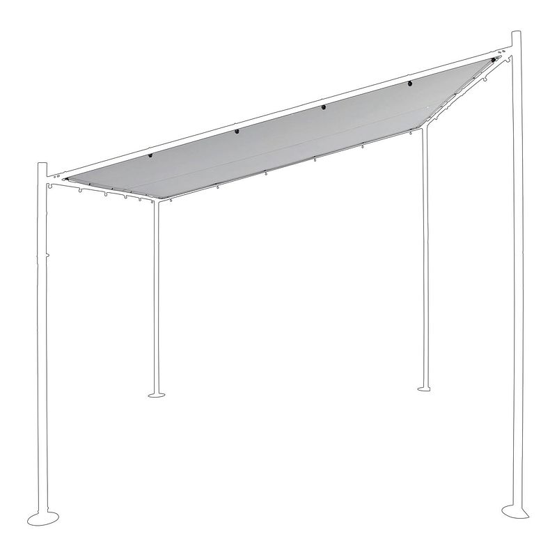 Foto van Sorara® reservedoek voor halve milano 285 x 300 cm grijs