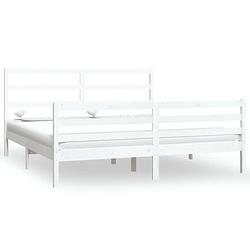 Foto van The living store houten bedframe - bedframe - 205.5 x 185.5 x 100 cm - massief grenenhout