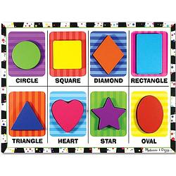 Foto van Melissa & doug vormenpuzzel shapes chunky junior hout 8 stukjes