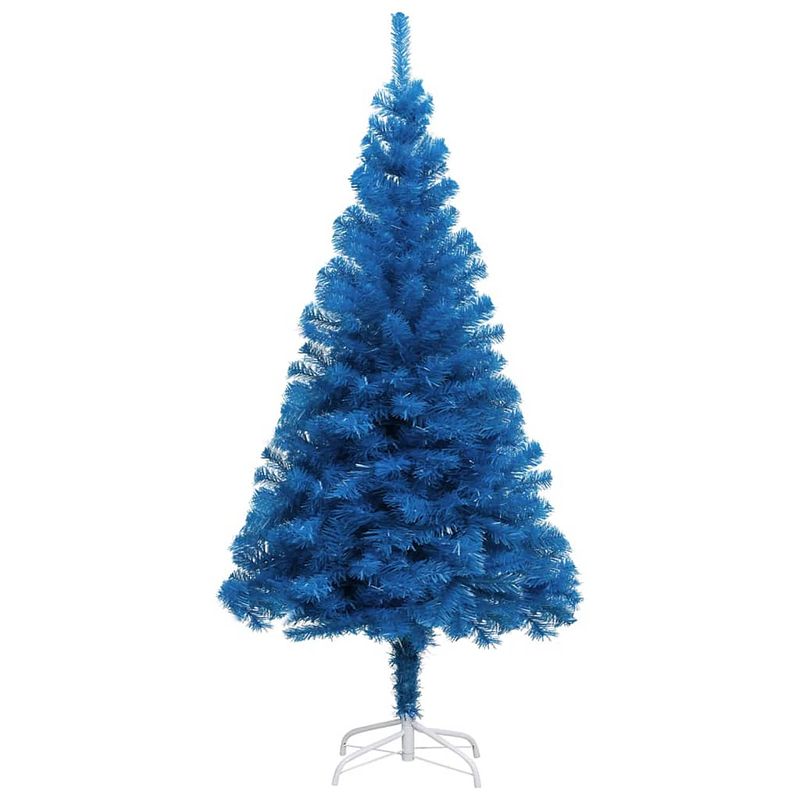 Foto van Vidaxl kunstkerstboom met standaard 180 cm pvc blauw