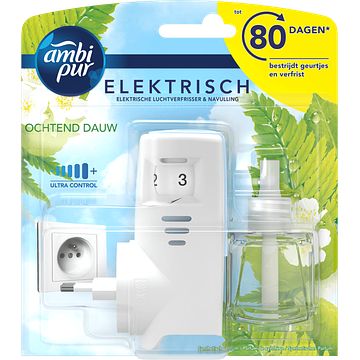 Foto van 40% korting | ambi pur elektrische luchtverfrisser startset ochtend dauw20ml aanbieding bij jumbo