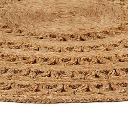 Foto van The living store handgemaakt jute tapijt - ronde vorm - 180 cm diameter - natuurlijke jute toon