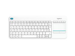 Foto van Logitech k400 plus wireless touch (qwerty) toetsenbord wit