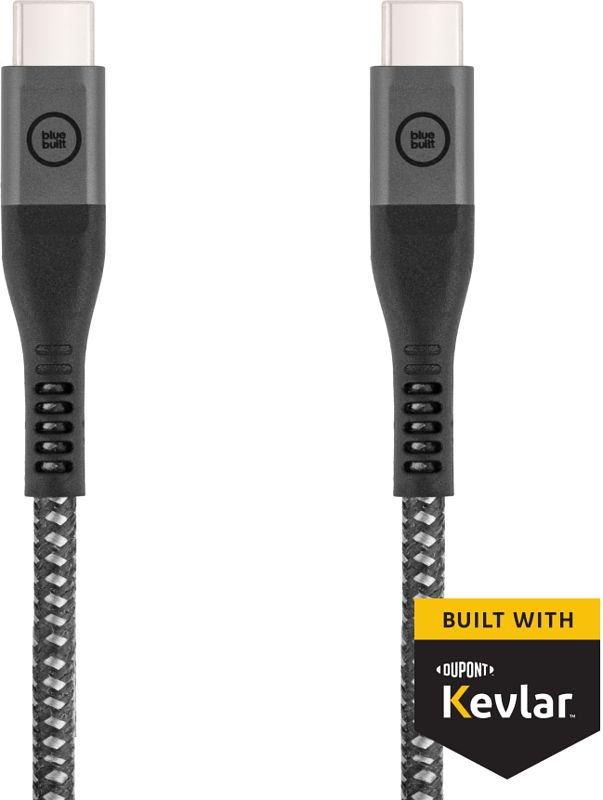 Foto van Bluebuilt usb c naar usb c kabel 1,5m kevlar® zwart