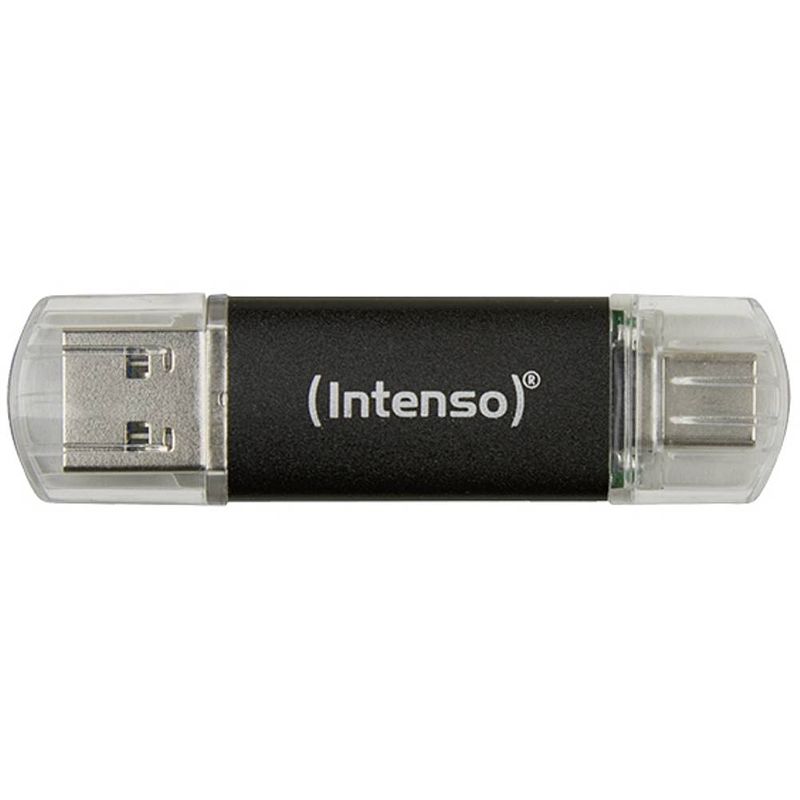 Foto van Intenso 3539491 usb-stick 128 gb usb-a, usb-c, usb 3.1 gen 1 antraciet 3539491