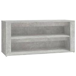 Foto van The living store schoenenrek - betongrijs - 100 x 35 x 45 cm - hoge kwaliteit