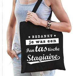 Foto van Fantastische stagiaire cadeau tas / shopper zwart katoen voor dames - feest boodschappentassen