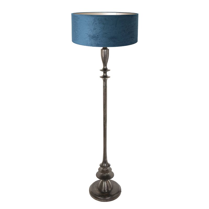 Foto van Steinhauer bois vloerlamp -- antiekzwart en blauw