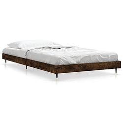 Foto van Vidaxl bedframe bewerkt hout gerookt eikenkleurig 90x200 cm