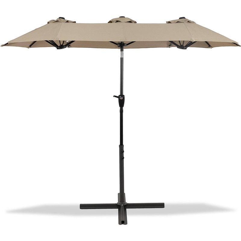 Foto van Maxxgarden parasol - stokparasol xxl - 300 x 150cm - taupe