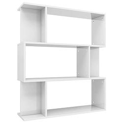 Foto van The living store boekenkast - spaanplaat - 80 x 24 x 96 cm - hoogglans wit