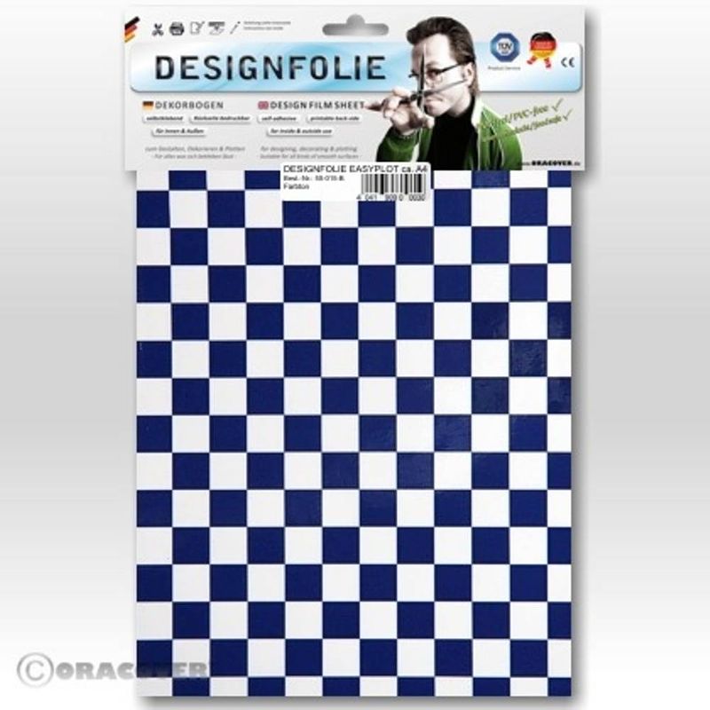 Foto van Oracover 95-010-052-b designfolie easyplot fun 4 (l x b) 300 mm x 208 mm wit, donkerblauw