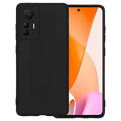 Foto van Basey xiaomi 12 lite hoesje siliconen back cover case - xiaomi 12 lite hoes silicone case hoesje - zwart