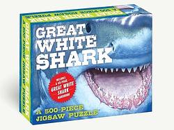Foto van The great white shark 500-piece jigsaw puzzle & book - puzzel;puzzel (9781646430802)