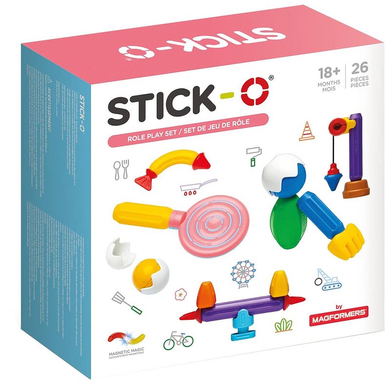 Foto van Stick-o magnetische bouwset rollenspel 26-delig multicolor