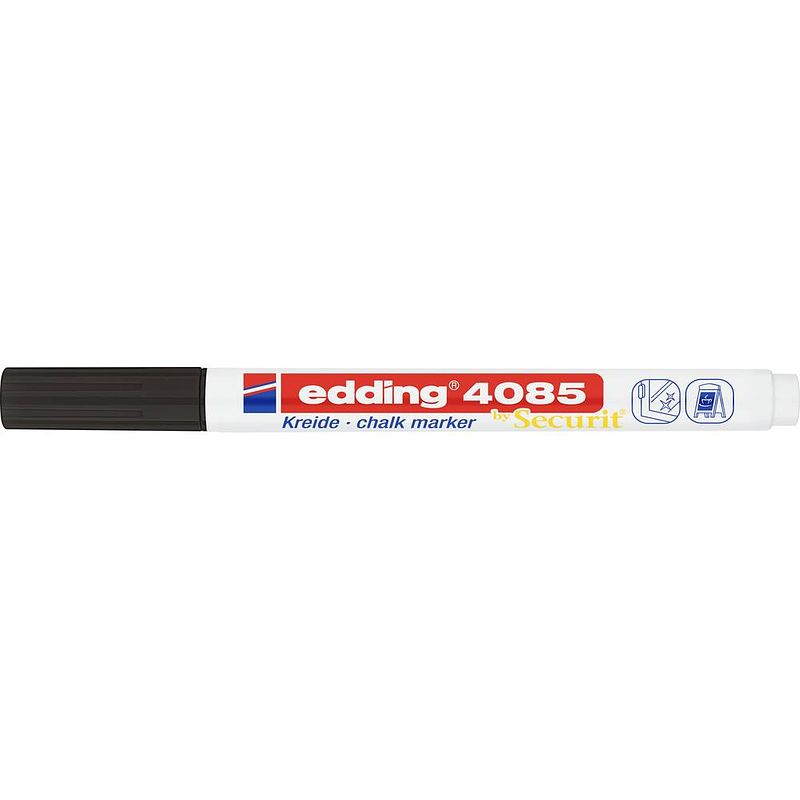 Foto van Edding e-4085 4-4085001 krijtmarker zwart 1 mm, 2 mm 1 stuks/pack