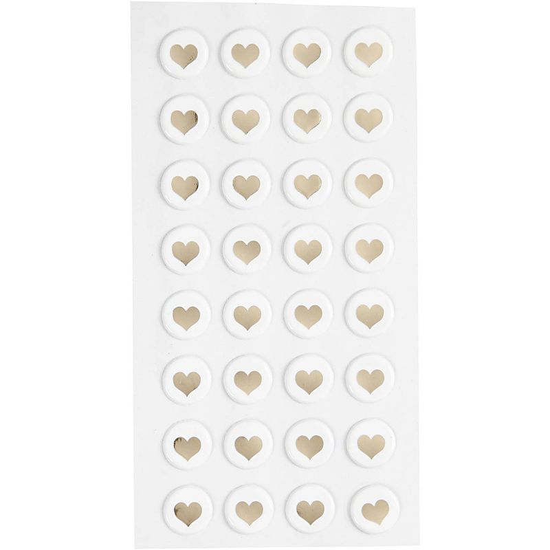 Foto van Happy moments stickers hartjes goud 14 x 2 mm 32 stuks