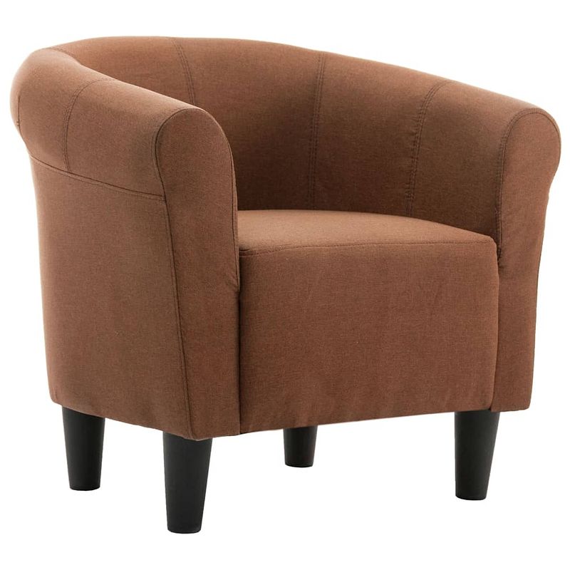 Foto van Vidaxl fauteuil stof bruin