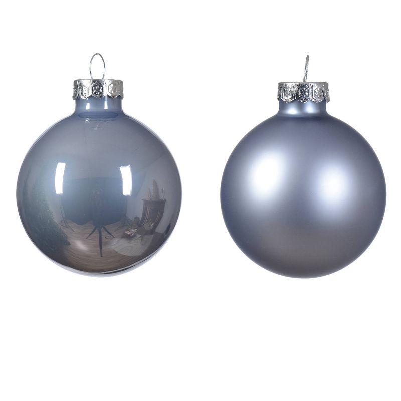 Foto van Decoris - kerstbal glas d5 cm mblw ass 12st kerst