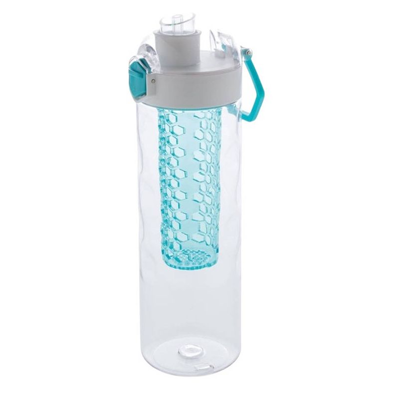 Foto van Xd xclusive drinkfles met honinggraat 700 ml siliconen turquoise