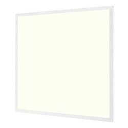 Foto van Led paneel - aigi clena - 60x60 natuurlijk wit 4000k - 40w inbouw vierkant - inclusief stekker - mat wit - flikkervrij